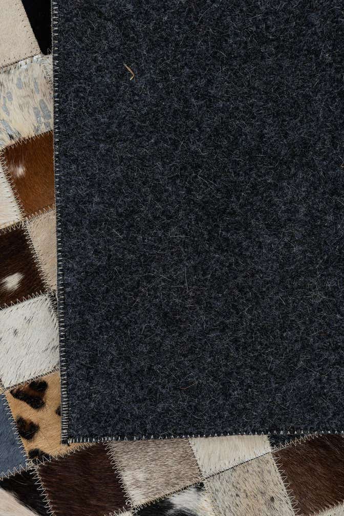 5' x 8' Cowhide Leather Rug