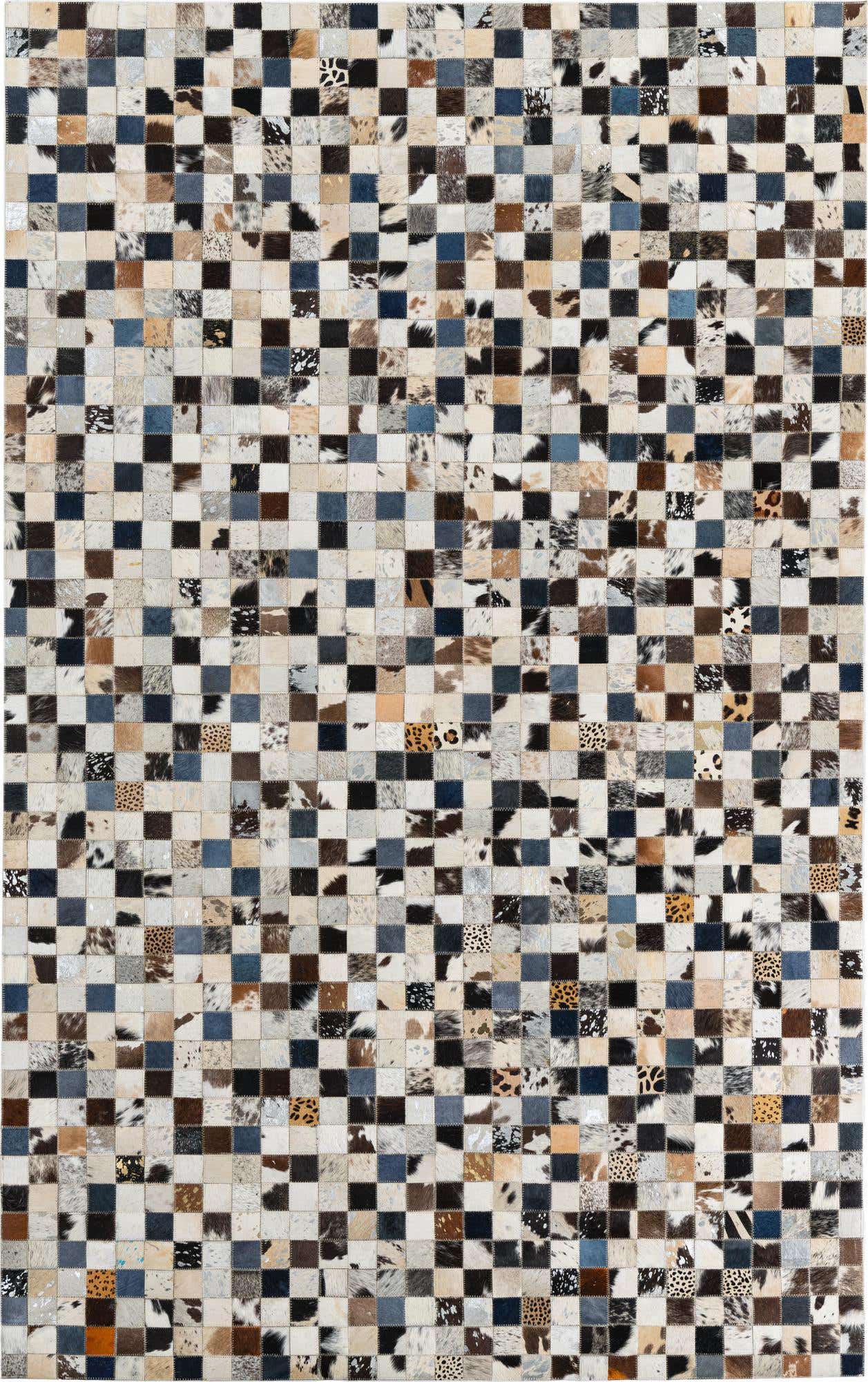 5' x 8' Cowhide Leather Rug