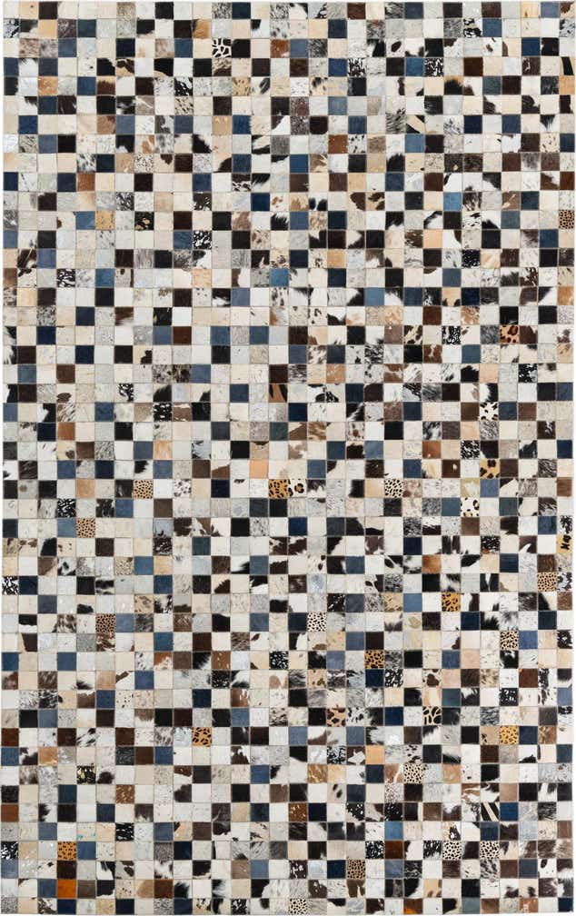 5' x 8' Cowhide Leather Rug