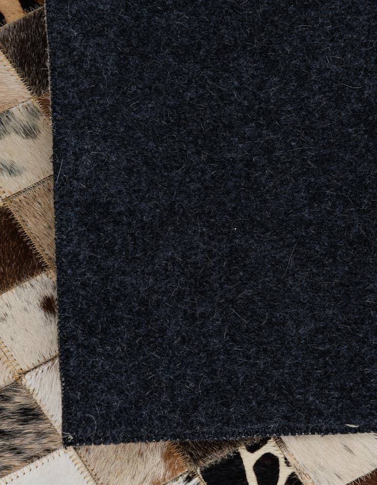 Detail image of 5' x 7' 10 Cowhide Leather Rug