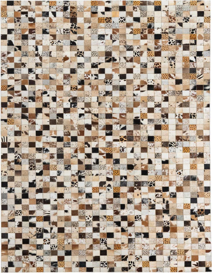Detail image of 5' x 7' 10 Cowhide Leather Rug