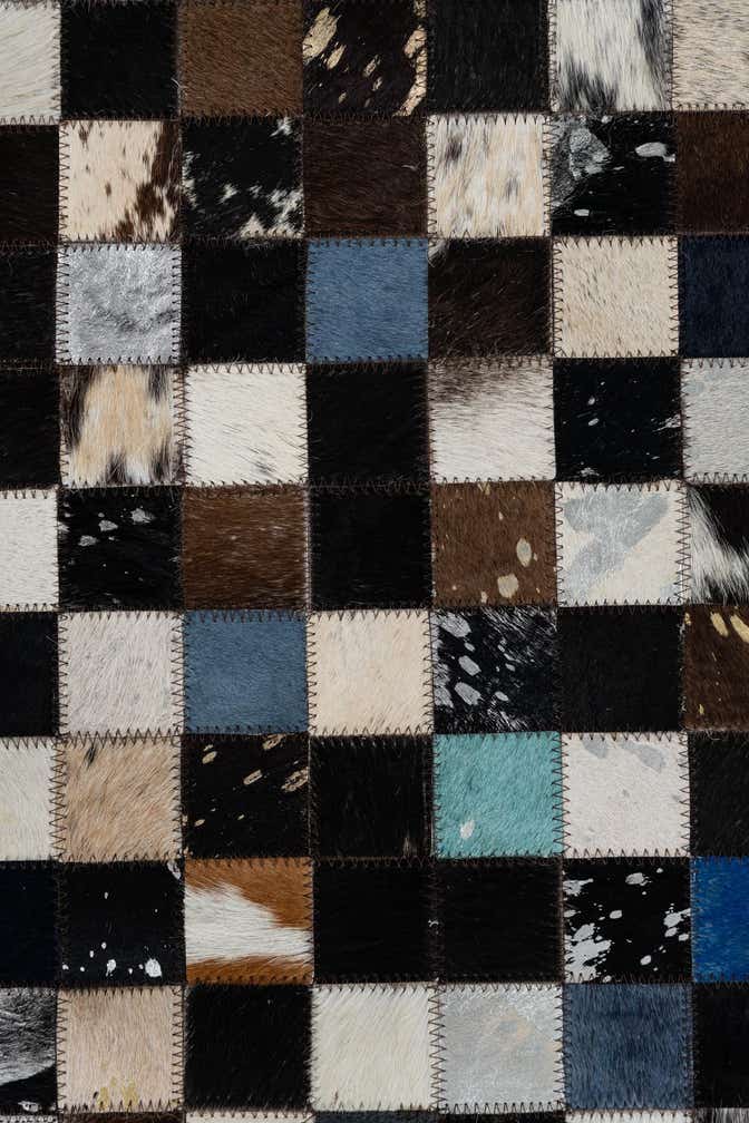 5' x 8' Cowhide Leather Rug