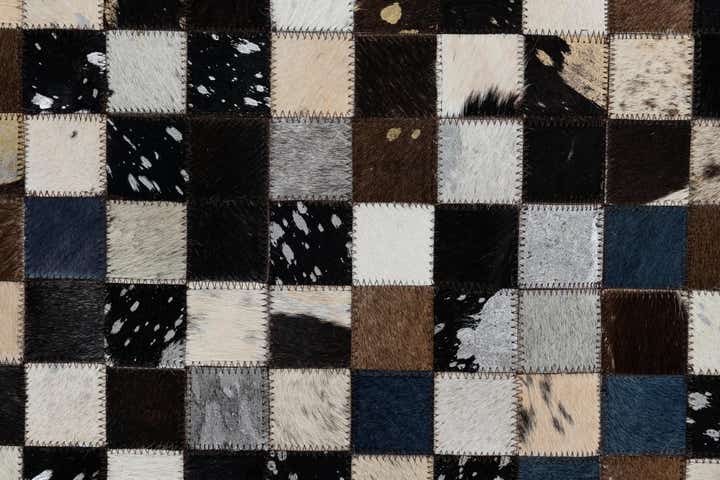 5' x 8' Cowhide Leather Rug