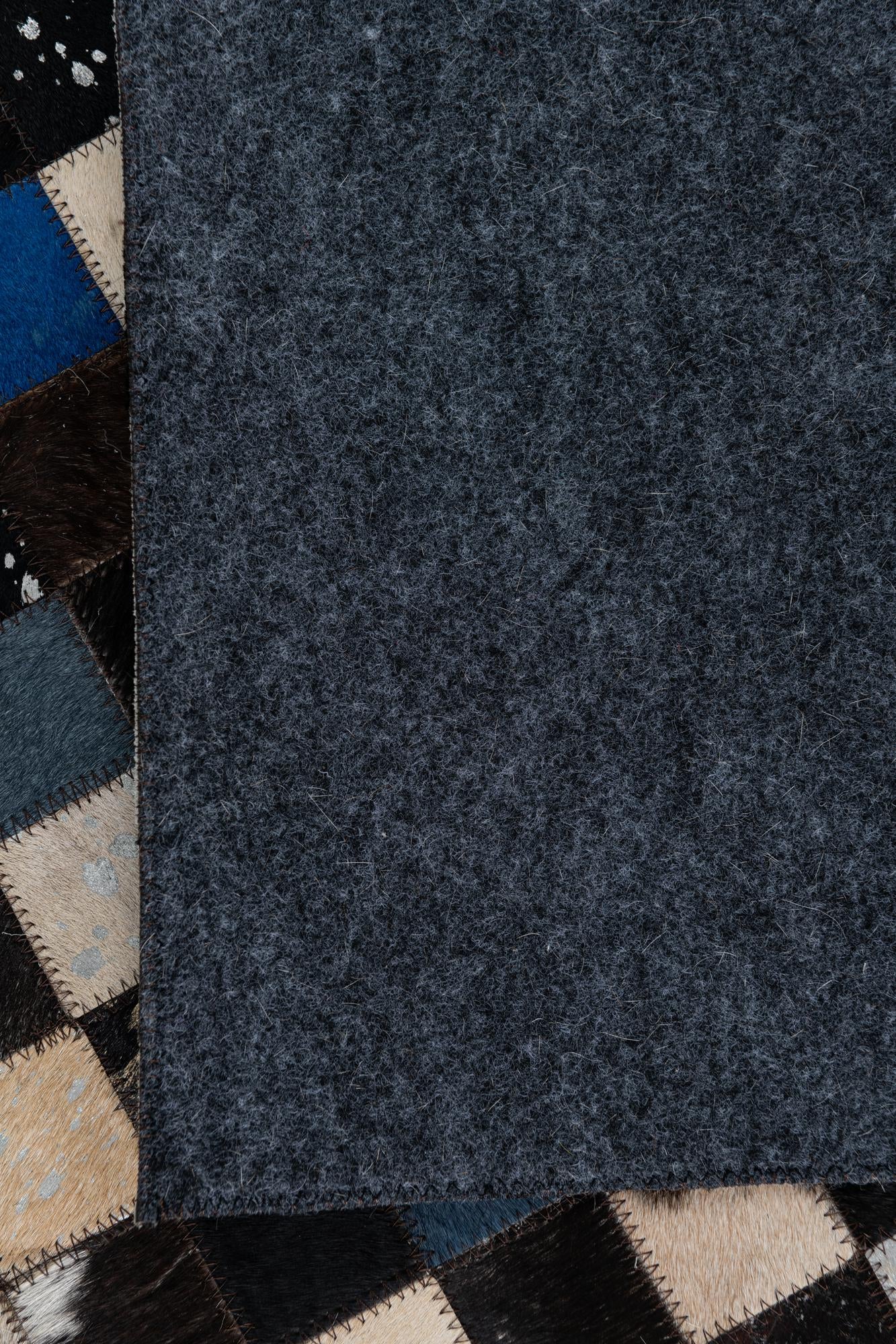 5' x 8' Cowhide Leather Rug