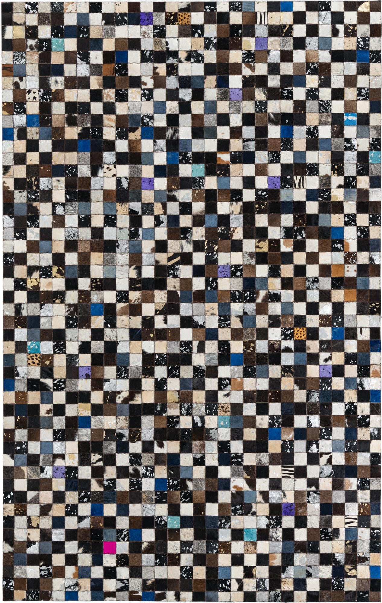 5' x 8' Cowhide Leather Rug