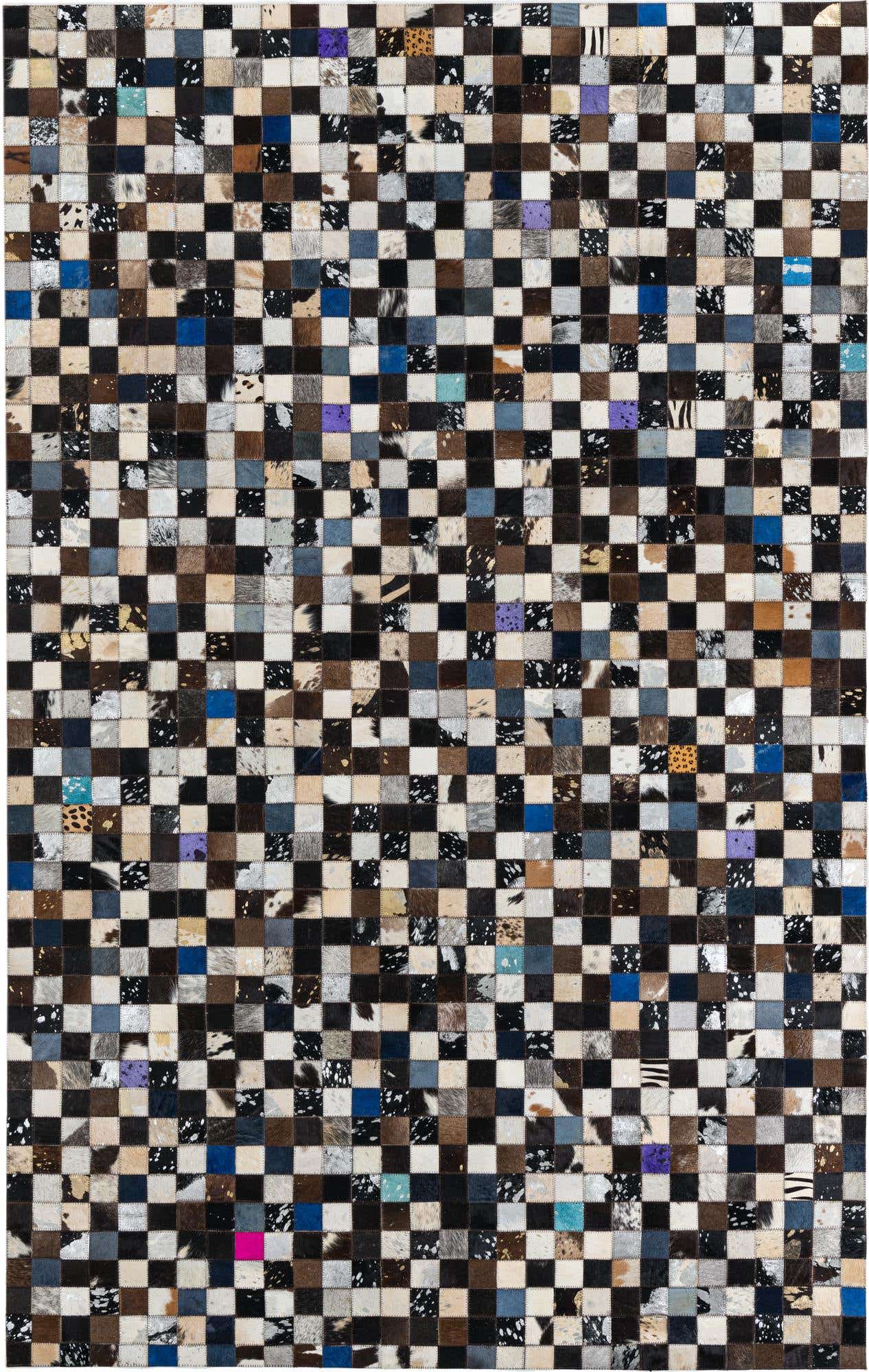 5' x 8' Cowhide Leather Rug