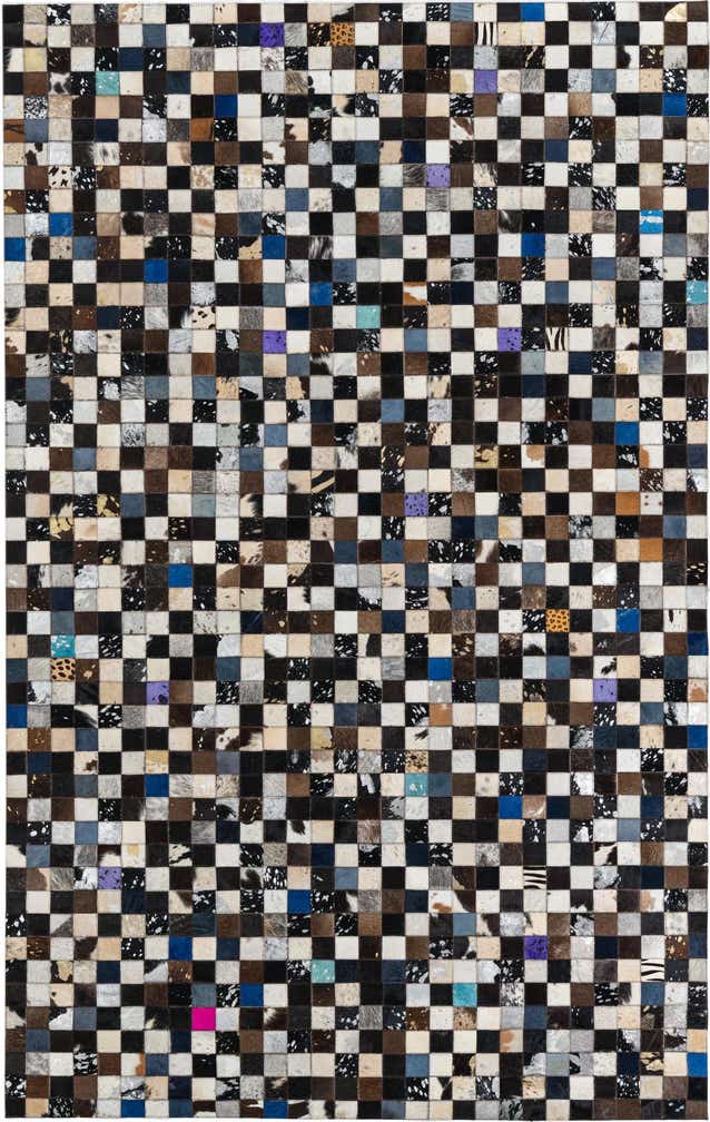 5' x 8' Cowhide Leather Rug