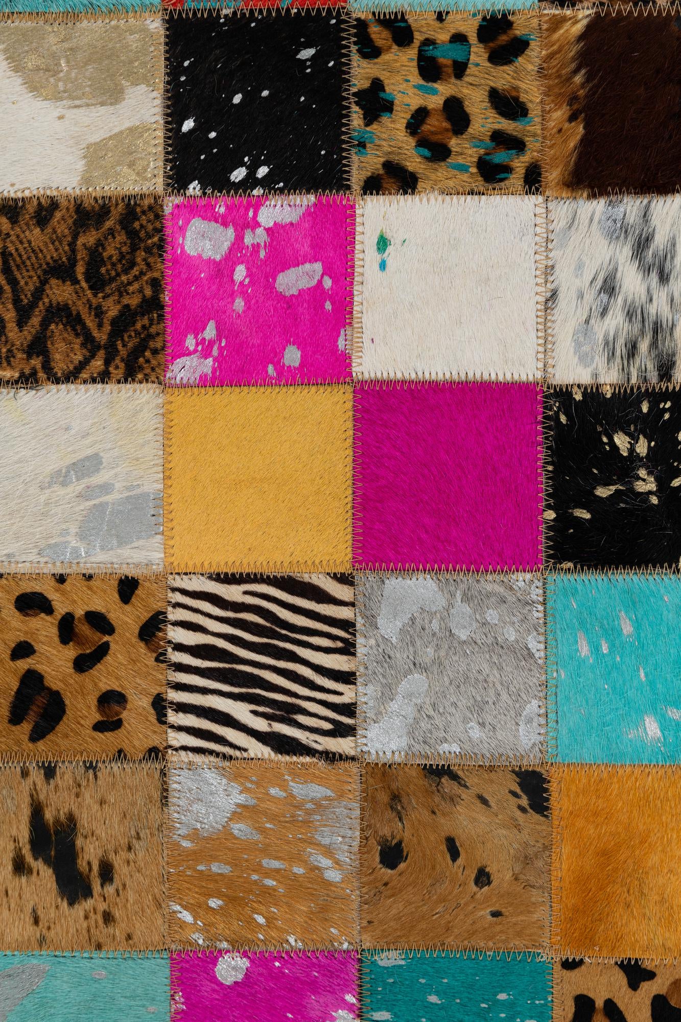5' x 8' Cowhide Leather Rug