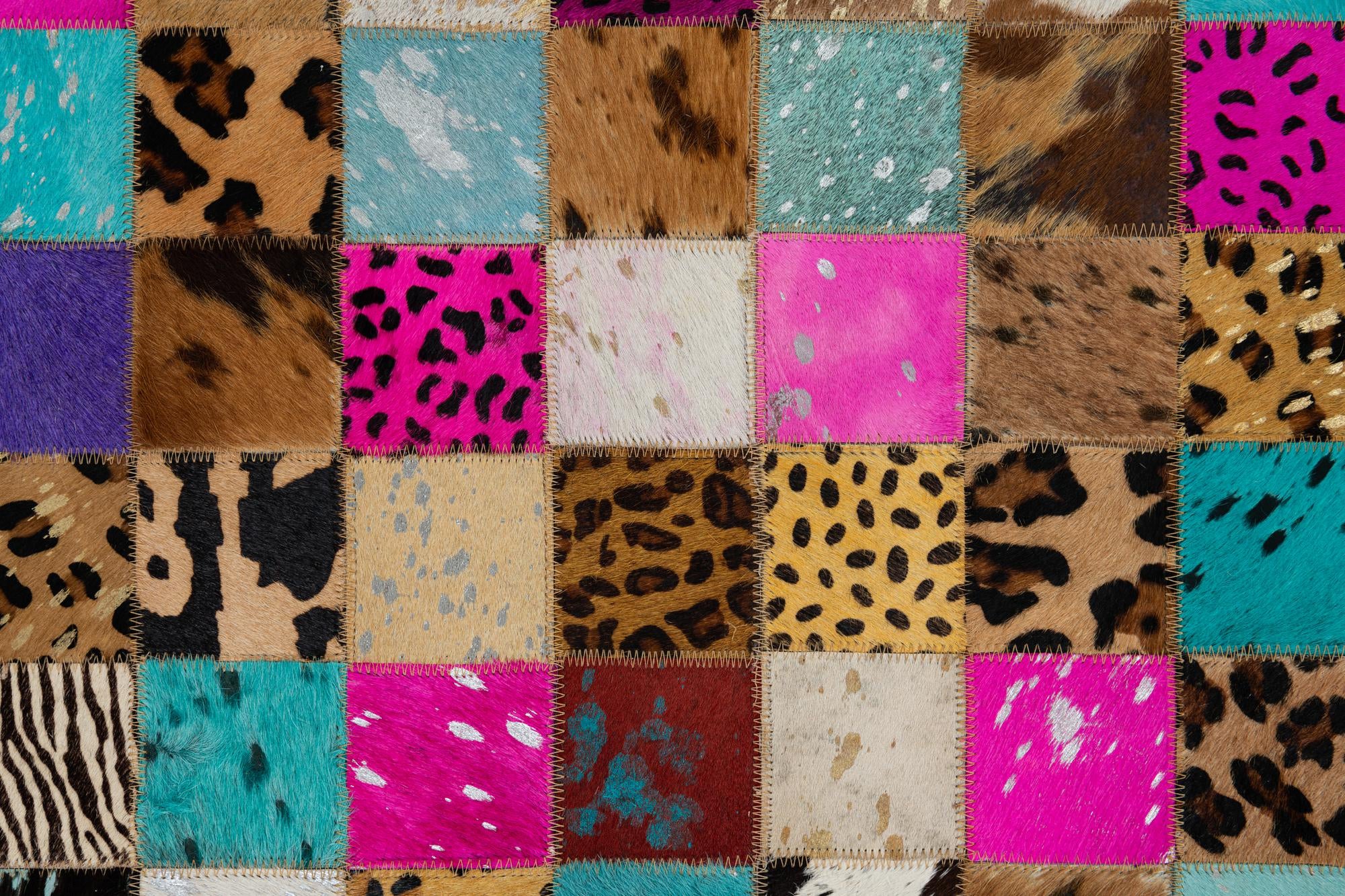 5' x 8' Cowhide Leather Rug
