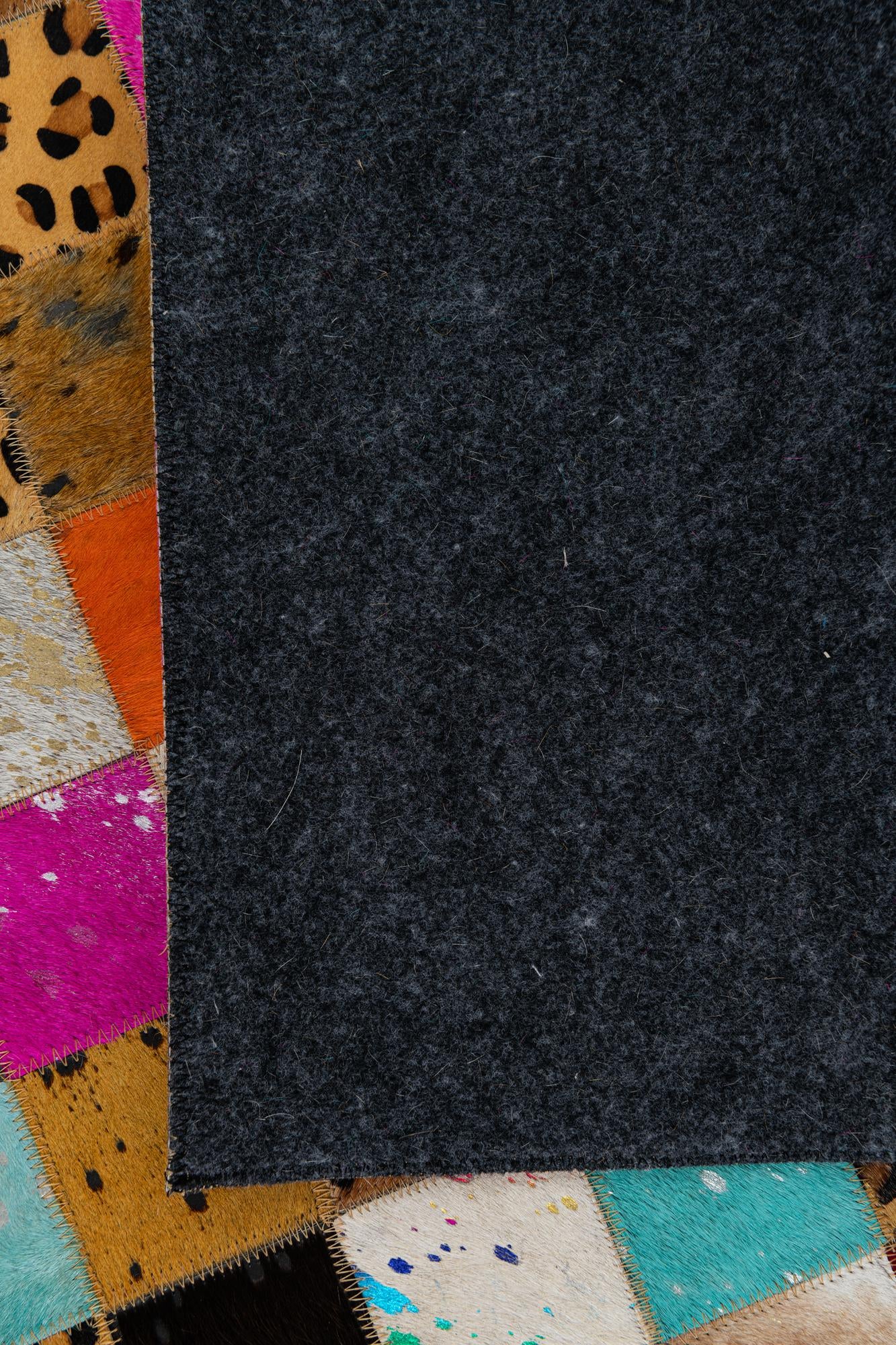 5' x 8' Cowhide Leather Rug