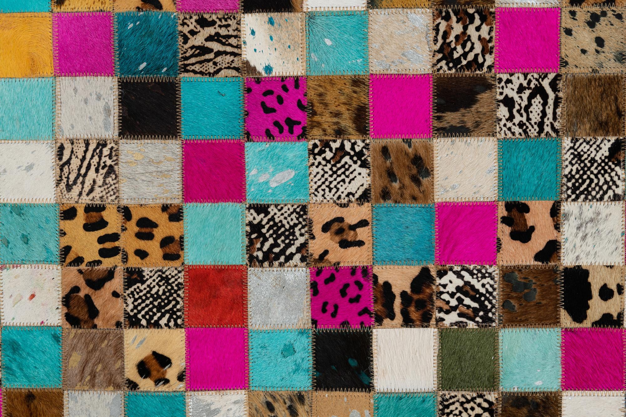 5' x 8' Cowhide Leather Rug