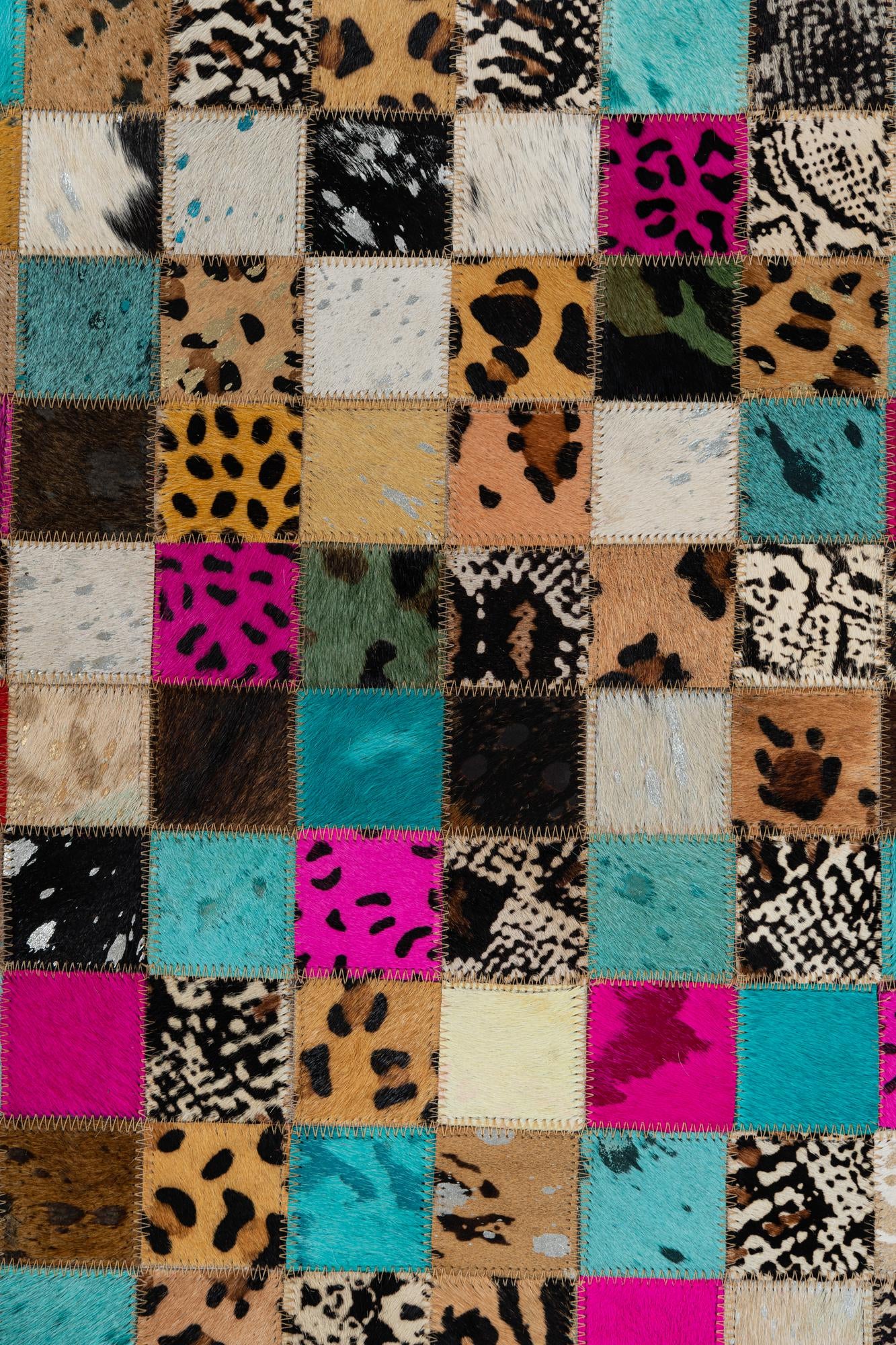 5' x 8' Cowhide Leather Rug