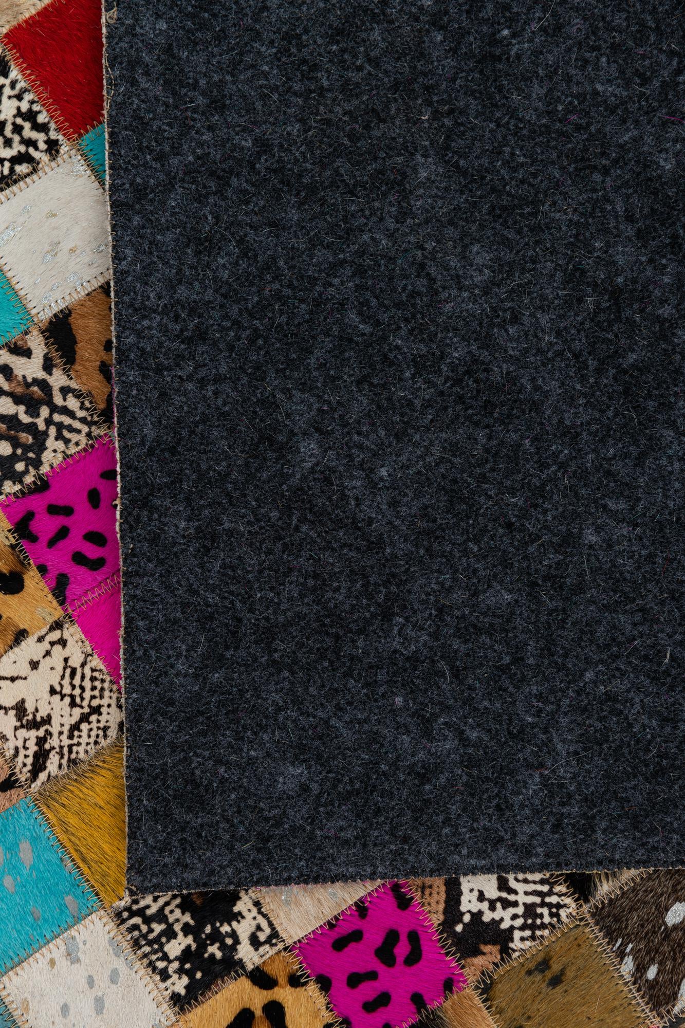 5' x 8' Cowhide Leather Rug