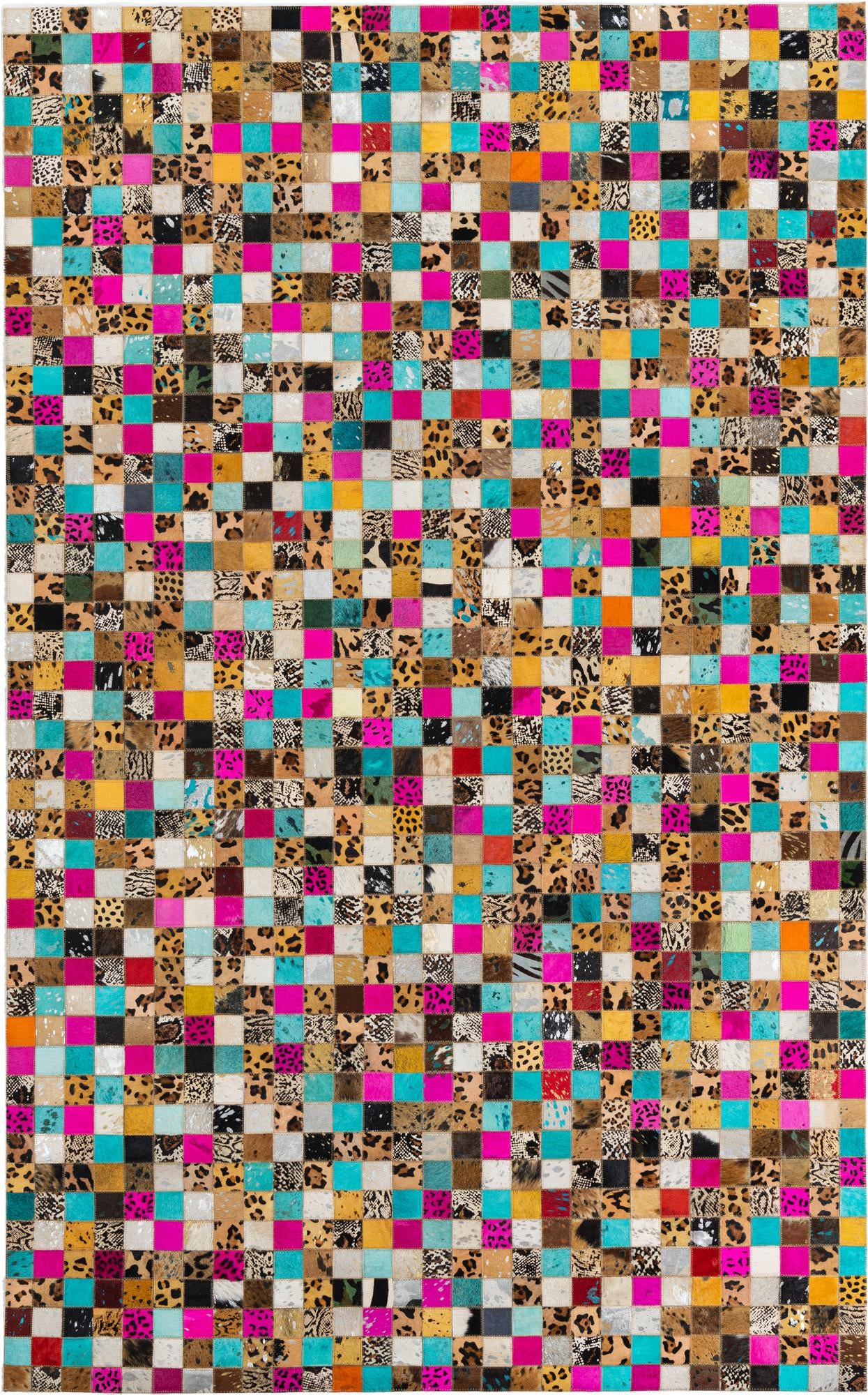 5' x 8' Cowhide Leather Rug
