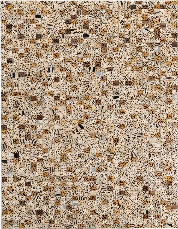 Detail image of 5' 1 x 8' Cowhide Leather Rug