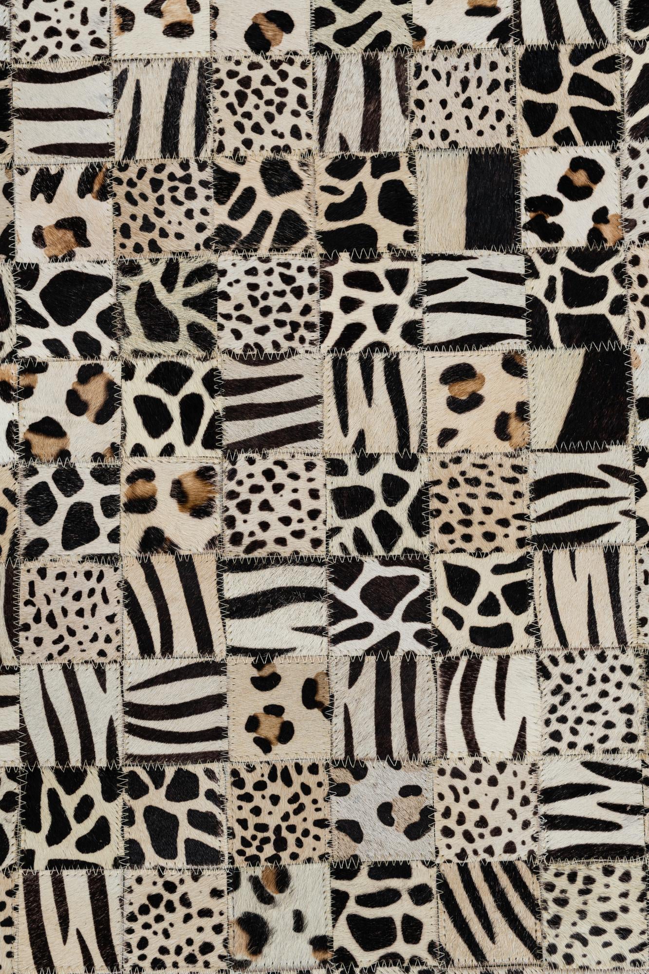 5' x 8' Cowhide Leather Rug
