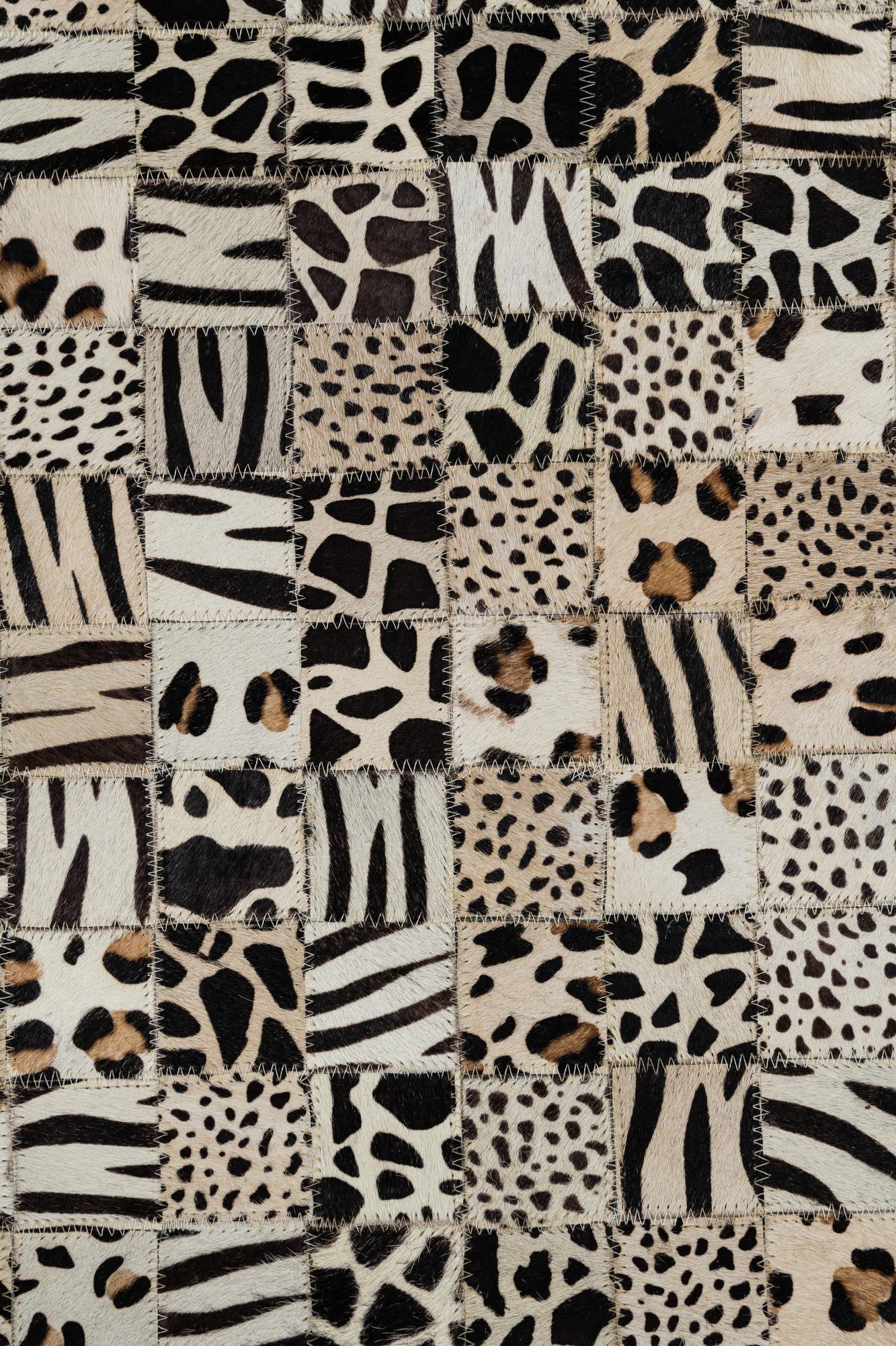 5' x 8' Cowhide Leather Rug