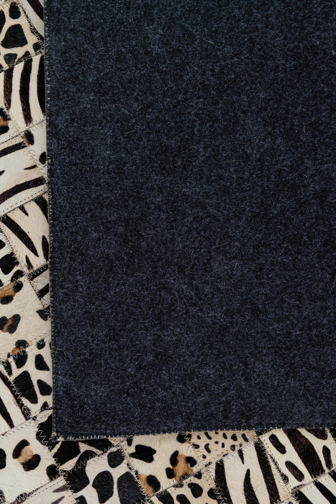5' x 8' Cowhide Leather Rug
