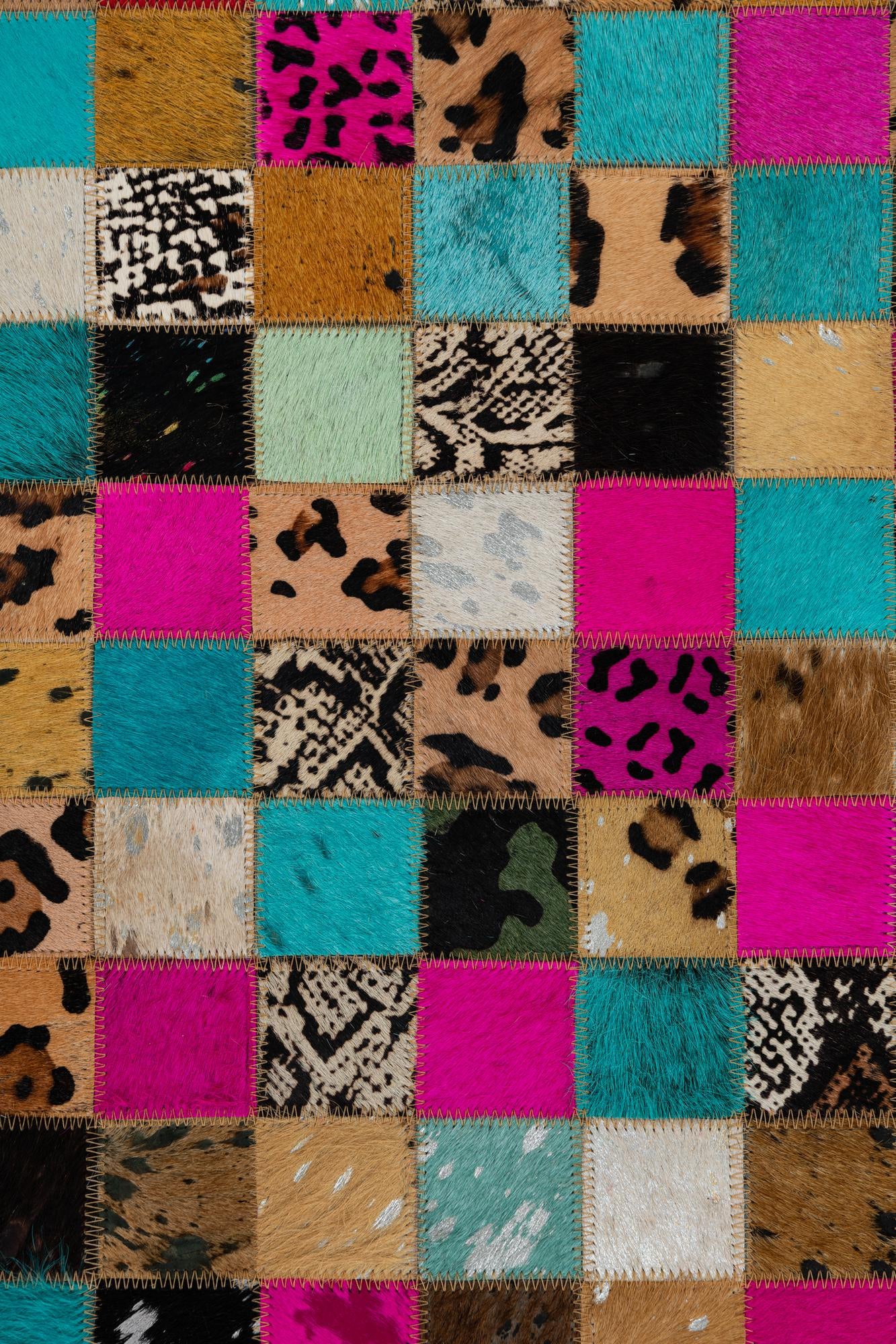 5' x 8' Cowhide Leather Rug