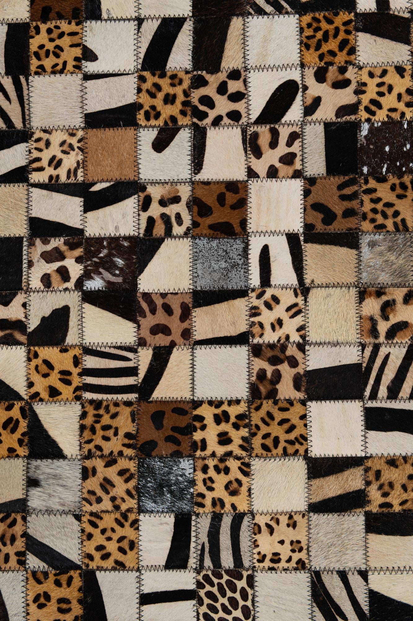 5' x 8' Cowhide Leather Rug