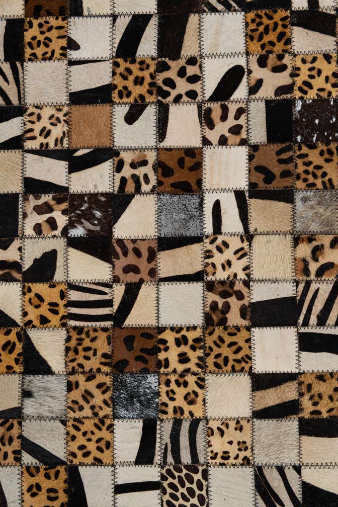 5' x 8' Cowhide Leather Rug