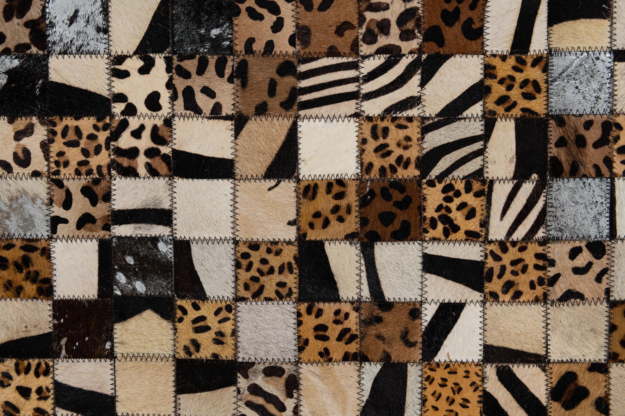 5' x 8' Cowhide Leather Rug