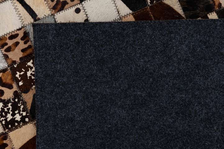 5' 1 x 8' 1 Cowhide Leather Rug
