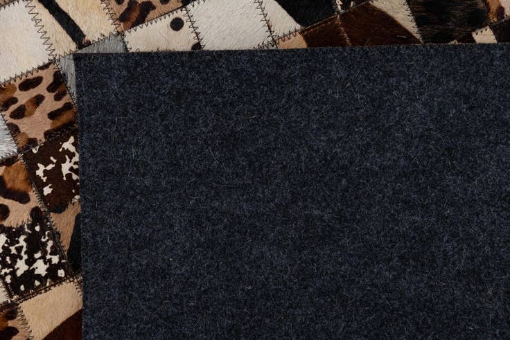 Detail image of 5' 1 x 8' 1 Cowhide Leather Rug