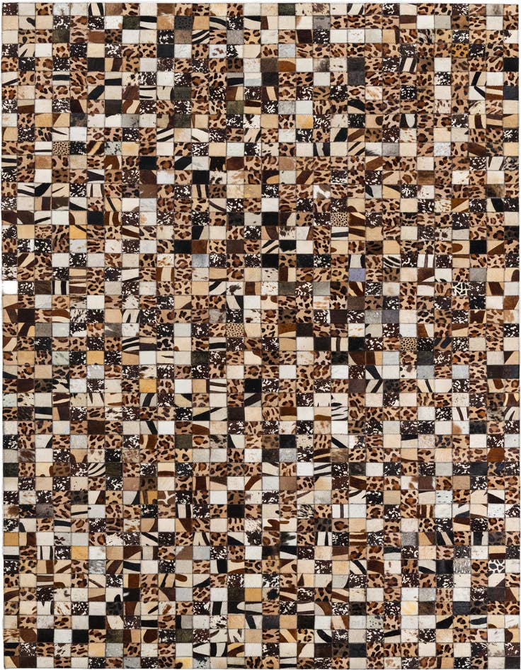 Detail image of 5' 1 x 8' 1 Cowhide Leather Rug