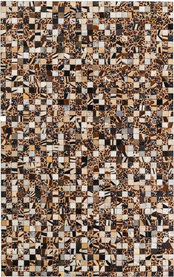 Detail image of 5' 1 x 8' 1 Cowhide Leather Rug