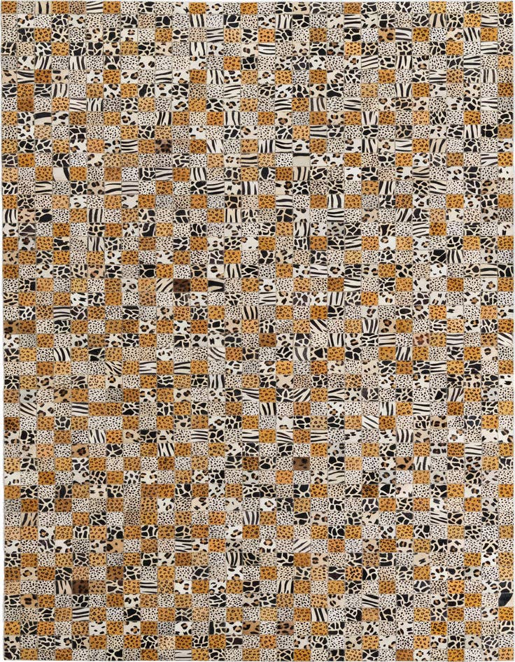 Detail image of 5' 1 x 8' Cowhide Leather Rug