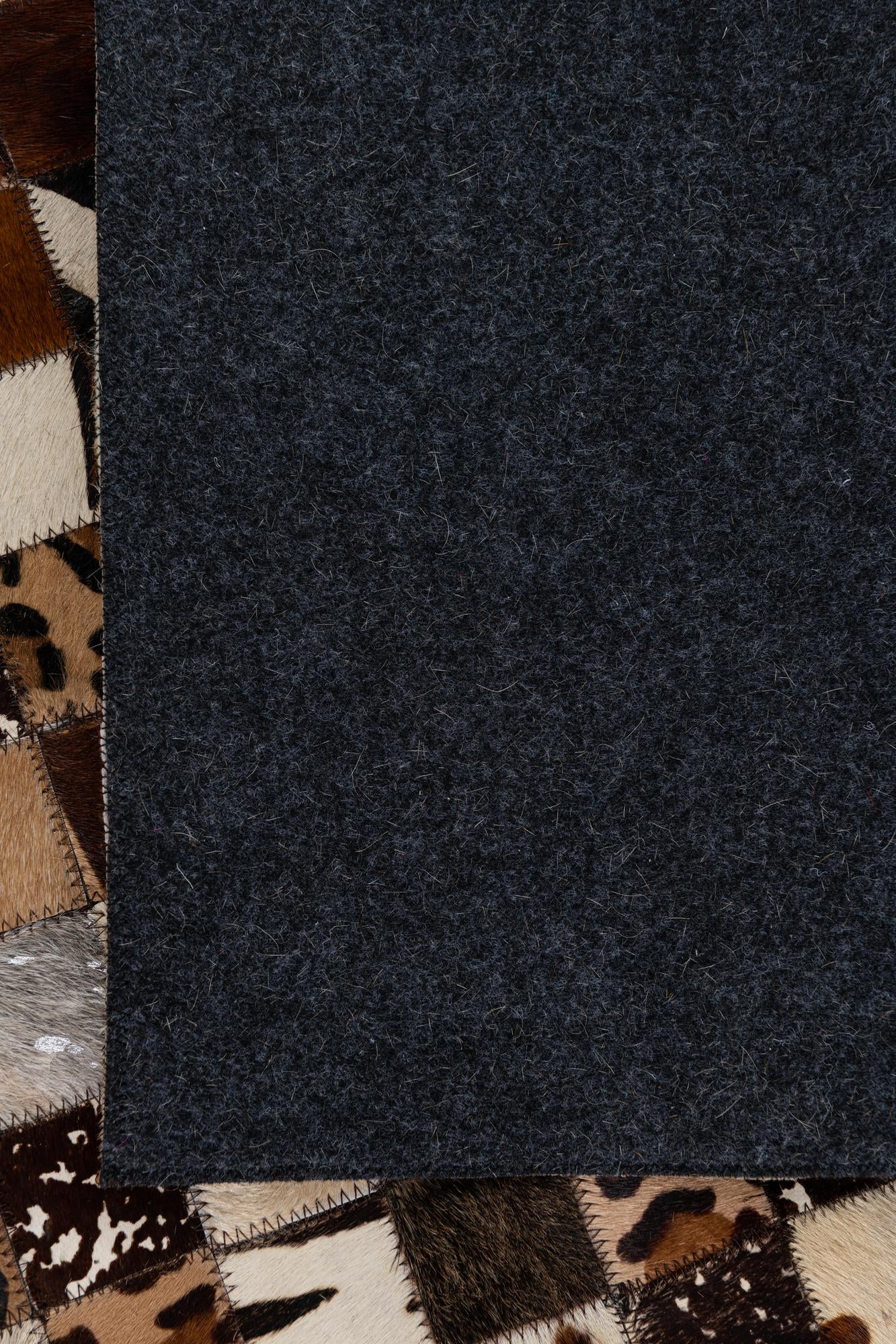 5' 1 x 8' 1 Cowhide Leather Rug