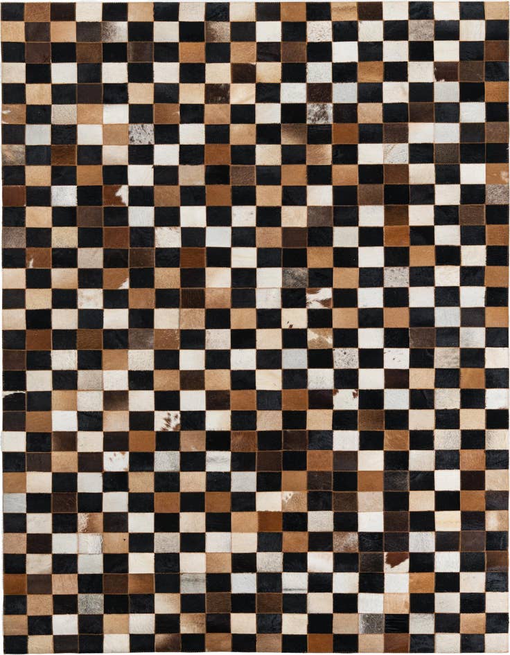 Detail image of 5' x 7' 10 Cowhide Leather Rug