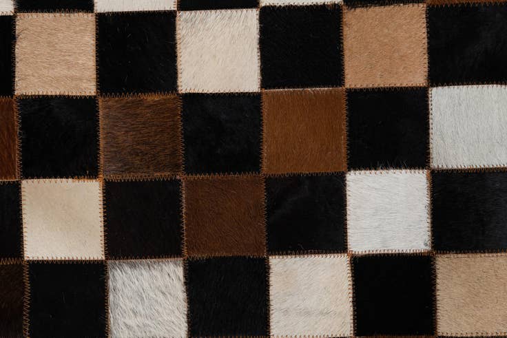 Detail image of 5' 1 x 7' 10 Cowhide Leather Rug