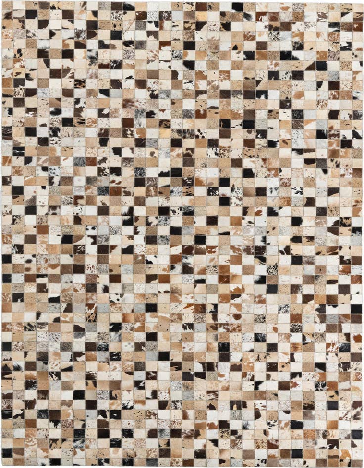 Detail image of 5' x 7' 10 Cowhide Leather Rug