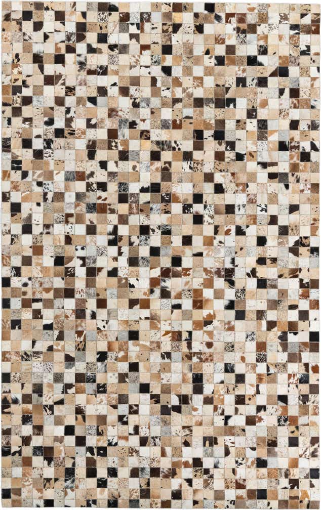 5' x 7' 10 Cowhide Leather Rug