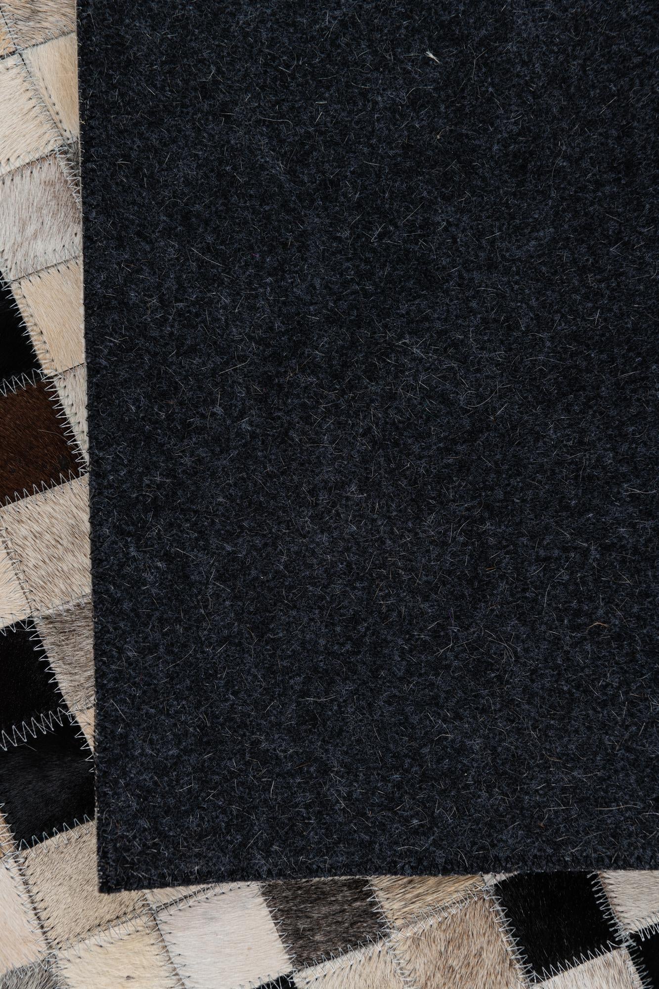 5' x 7' 9 Cowhide Leather Rug