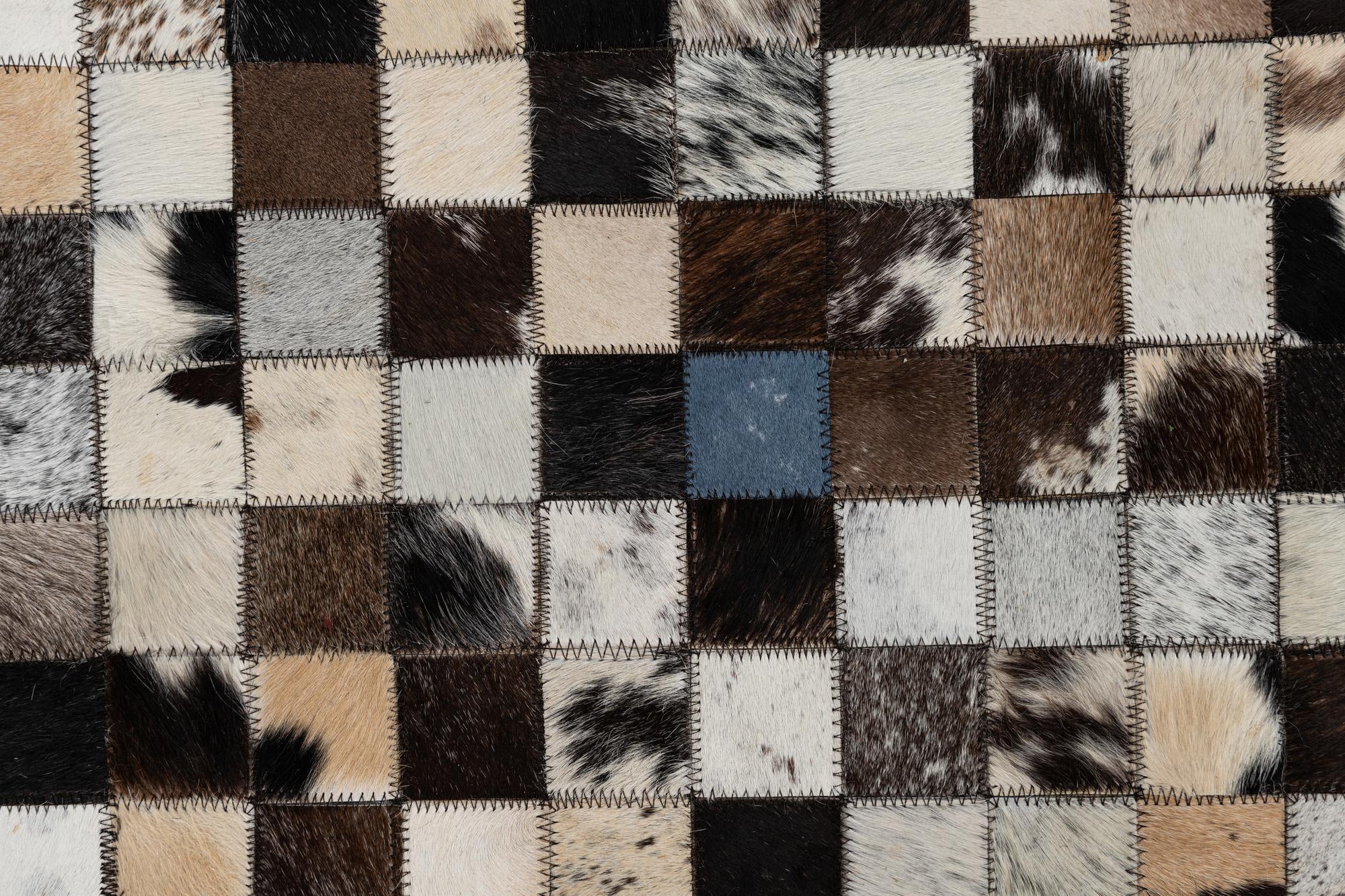 5' 1 x 8' Cowhide Leather Rug