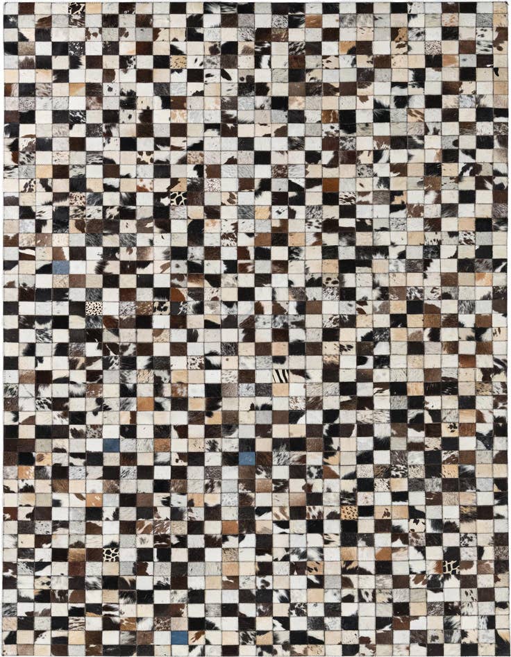 Detail image of 5' 1 x 8' Cowhide Leather Rug