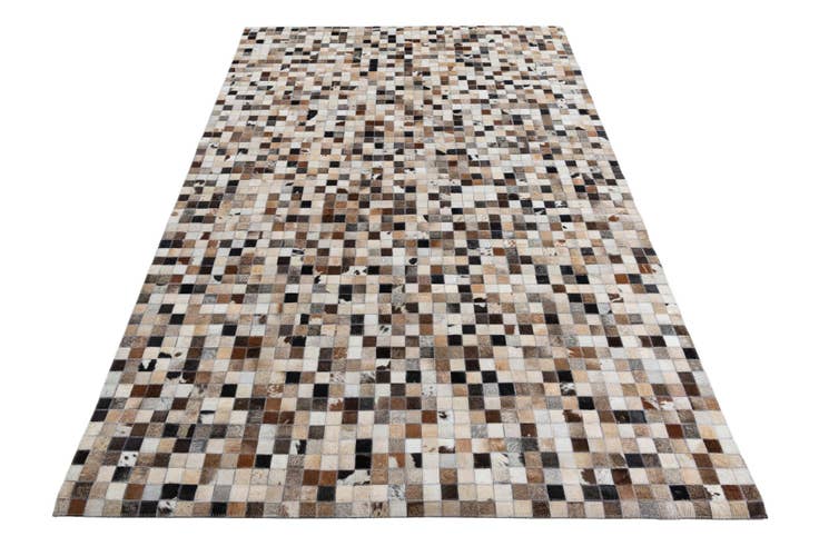 Detail image of 5' x 7' 9 Cowhide Leather Rug