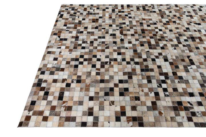 5' x 7' 9 Cowhide Leather Rug
