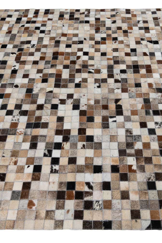 5' x 7' 9 Cowhide Leather Rug