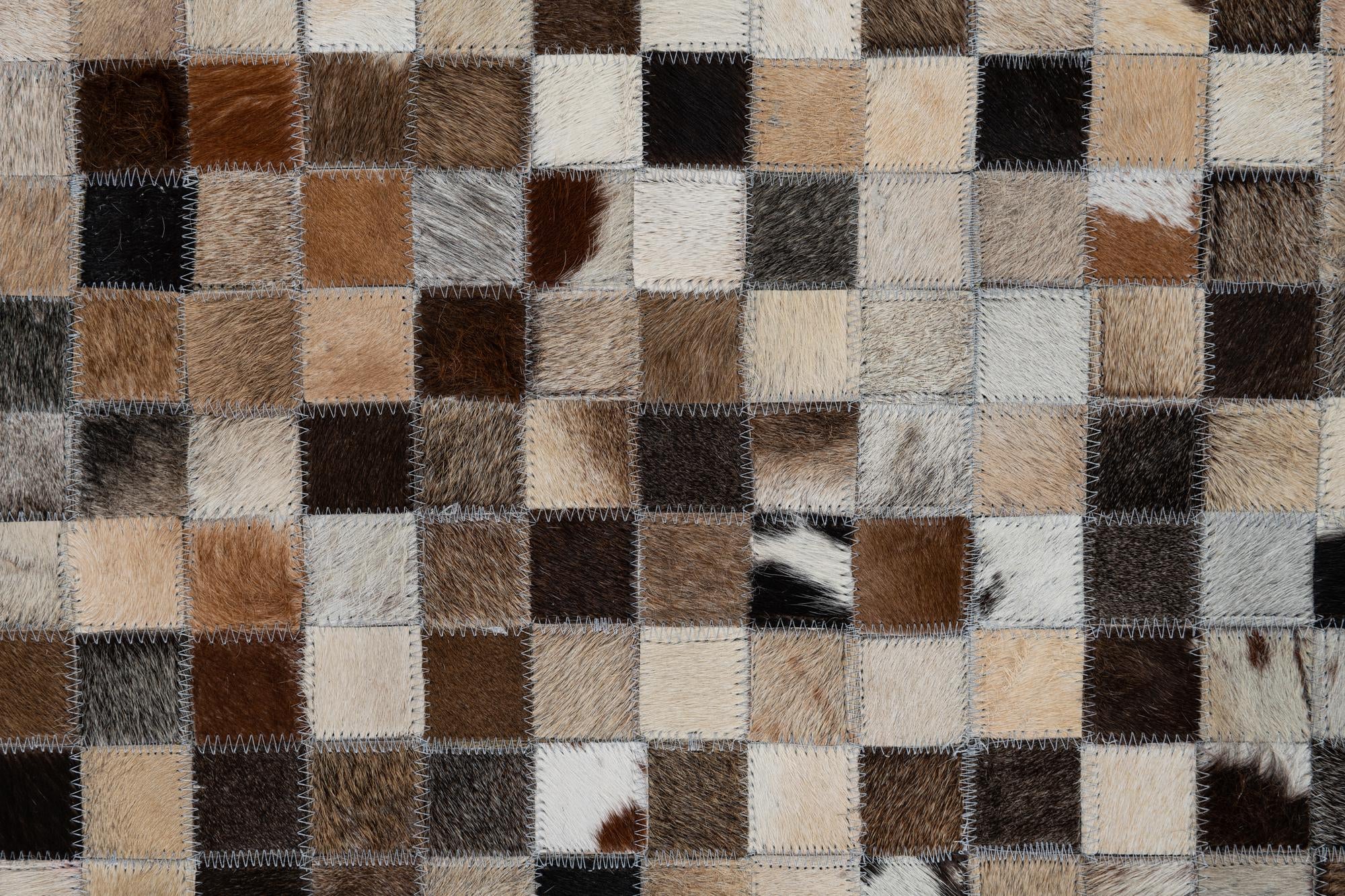 5' x 7' 9 Cowhide Leather Rug