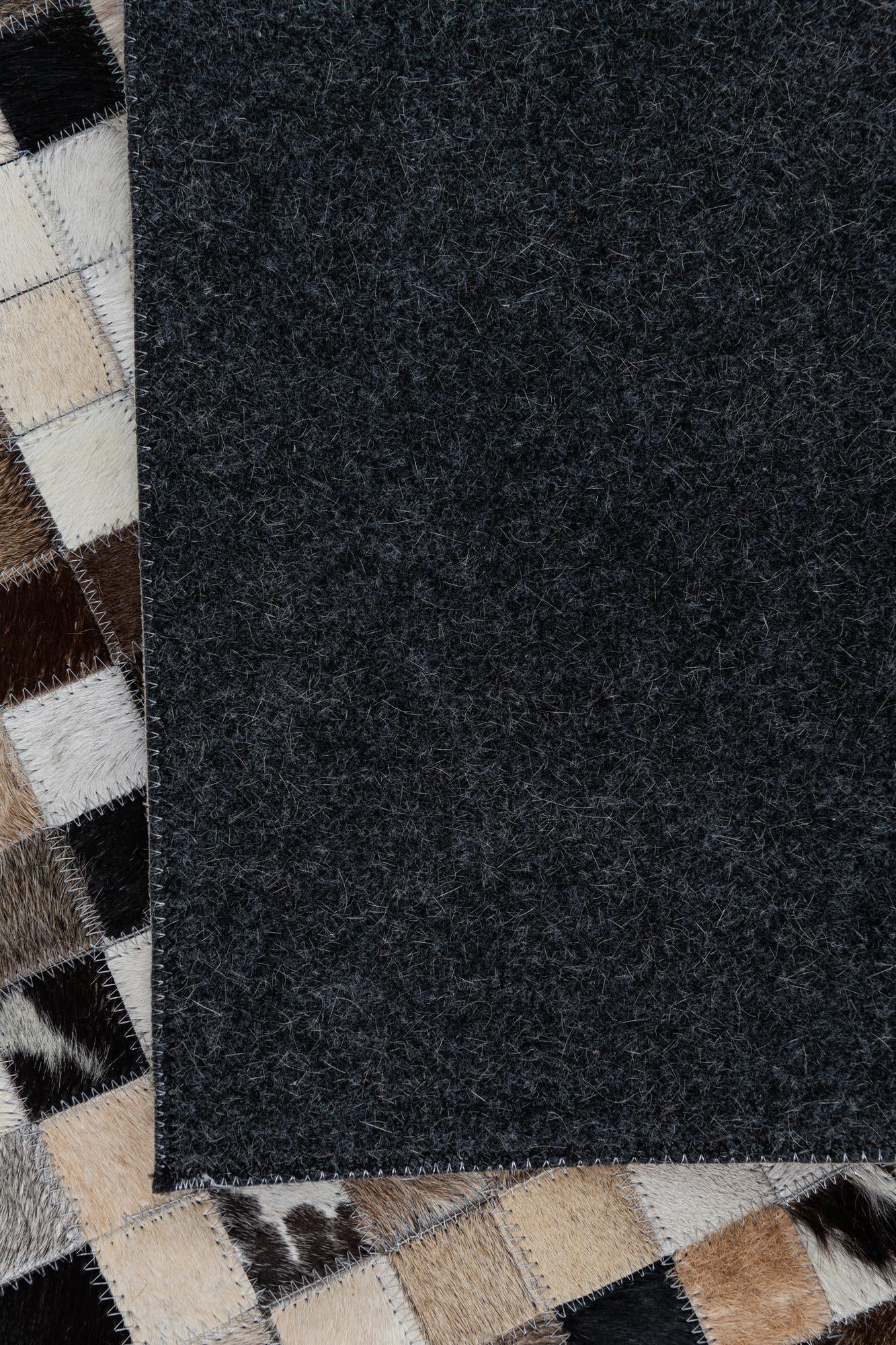 5' x 7' 9 Cowhide Leather Rug