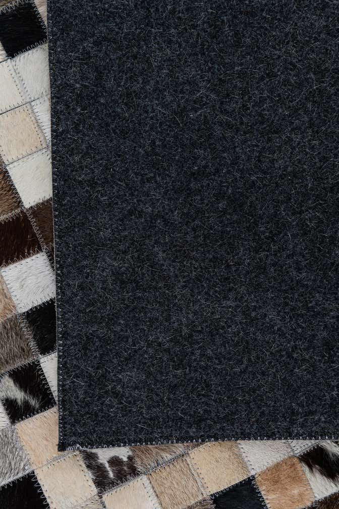 5' x 7' 9 Cowhide Leather Rug