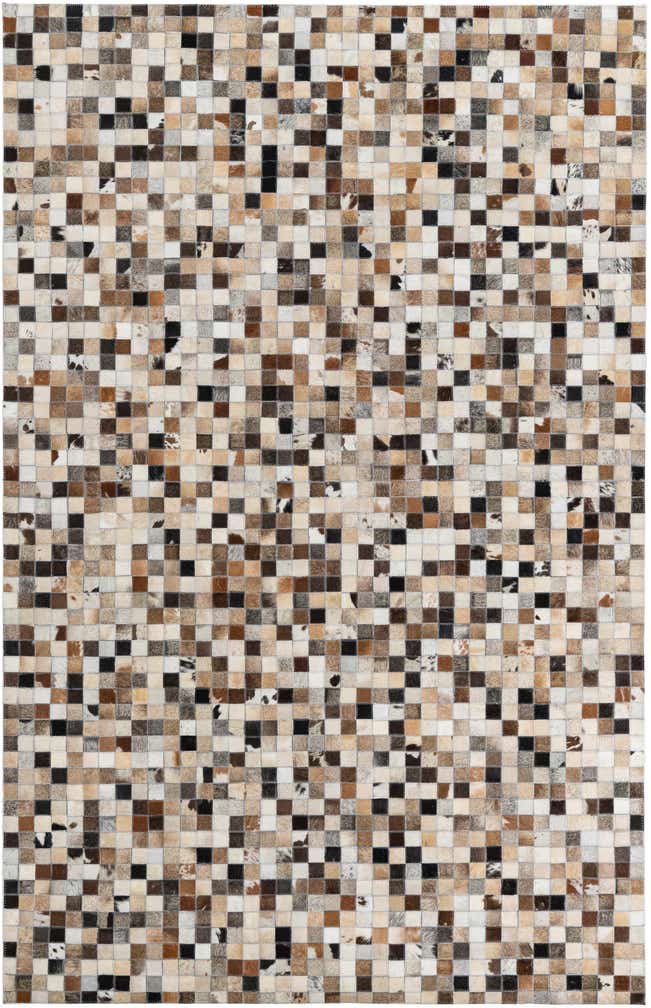 5' x 7' 9 Cowhide Leather Rug