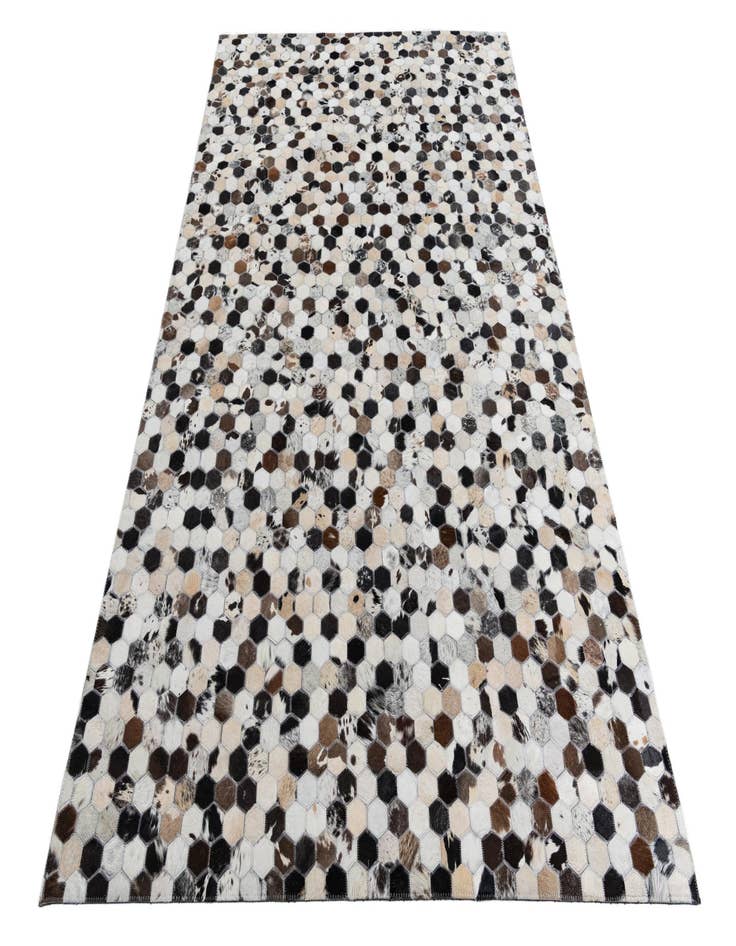 Detail image of 5' 2 x 8' Cowhide Leather Rug