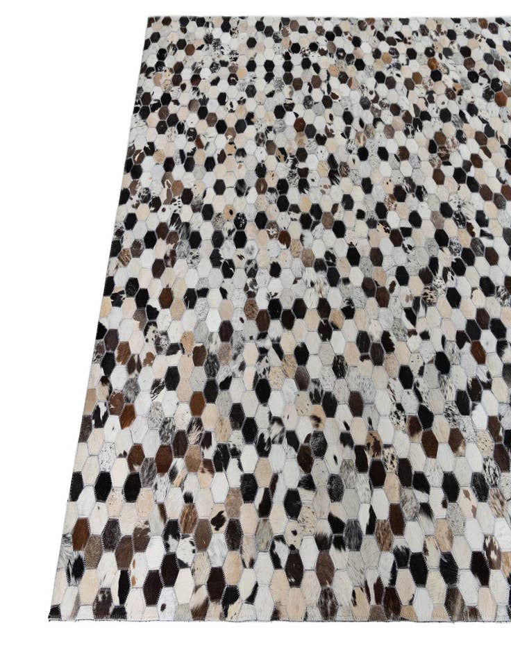 Detail image of 5' 2 x 8' Cowhide Leather Rug