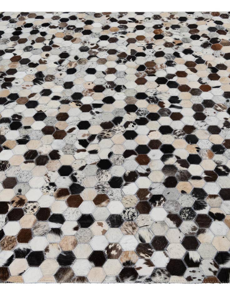 Detail image of 5' 2 x 8' Cowhide Leather Rug