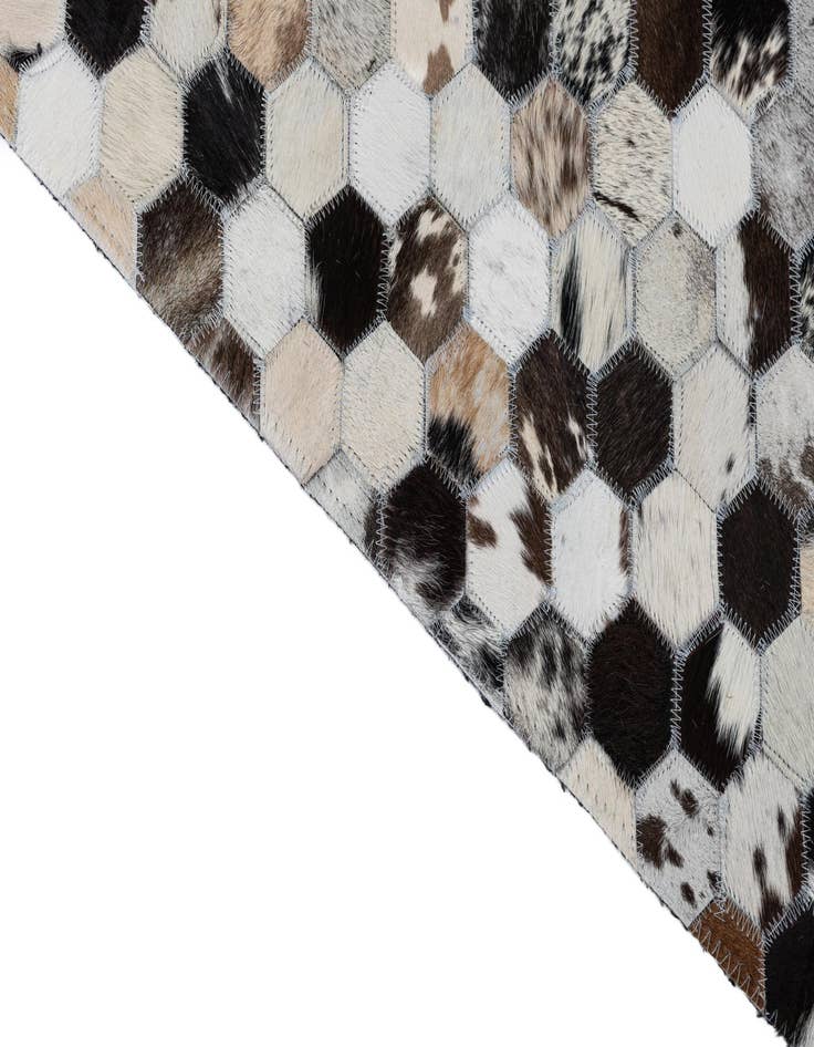 Detail image of 5' 2 x 8' Cowhide Leather Rug